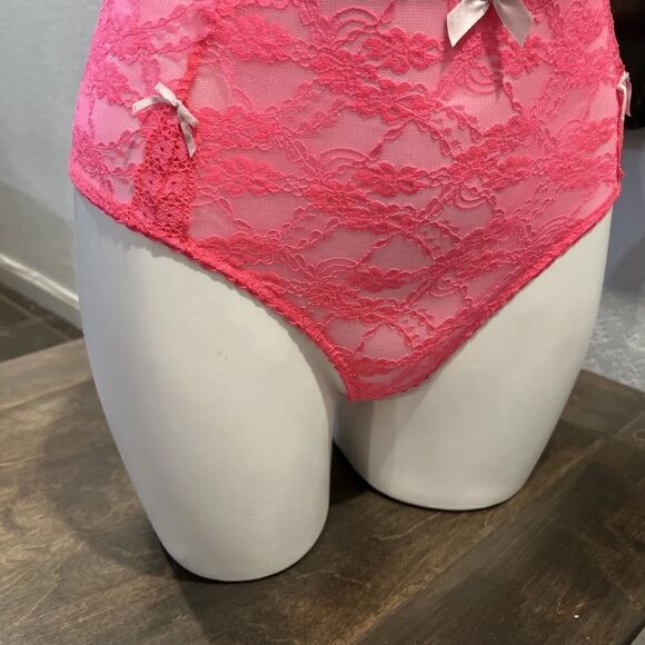 Vintage Rare VICTORIA'S SECRET very sexy high waist thong string neon pink 2014 - Picture 5 of 16